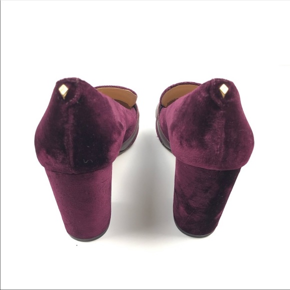 NWT Sam Edelman Wine Suede Loafer Heels SZ 6 - Picture 3 of 8